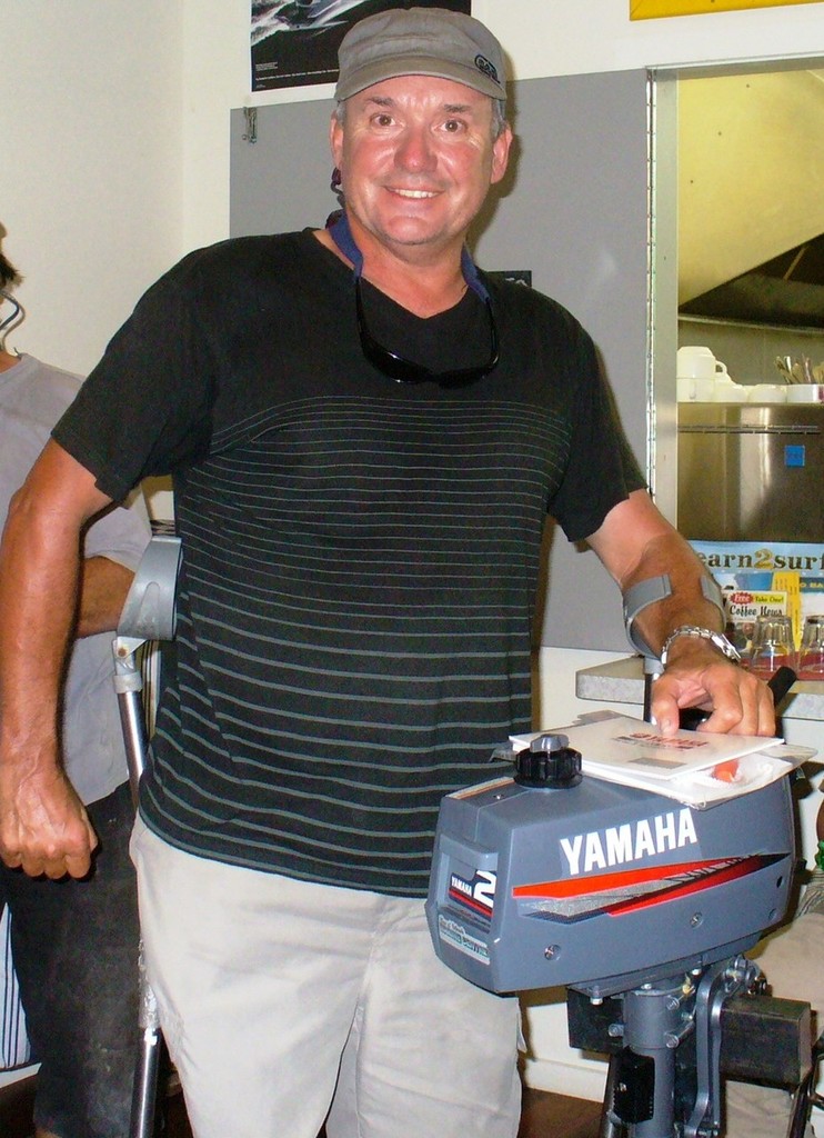 And the winner is... Terry Breeze who is taking home the 2hp Yamaha engine!  - Bay of Islands Marine Centre 2010 Bay of Islands to Whangaroa Race © Andy Greager